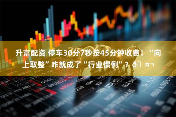 升富配资 停车30分7秒按45分钟收费！“向上取整”咋就成了“行业惯例”？🤬